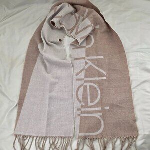 Calvin Klein Scarf Two-Tone Tan/Cream O/S